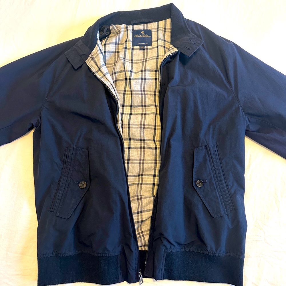 Brooks Brothers Navy Bomber Jacket